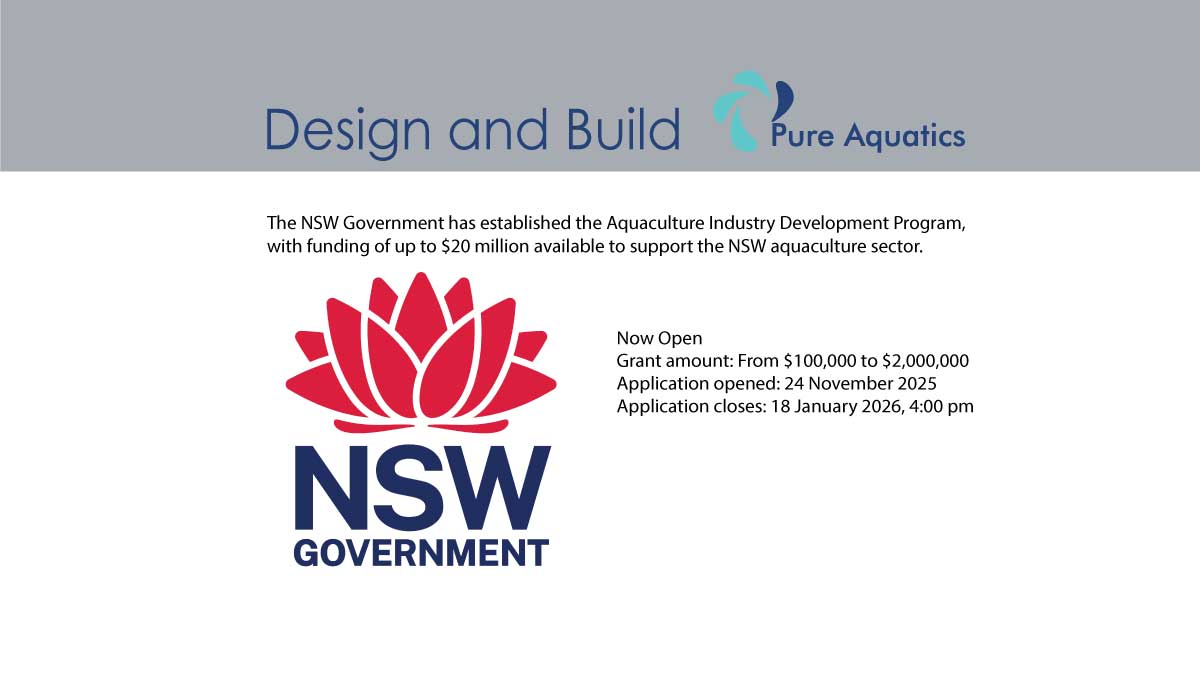 Aquaculture Grants 2026 Design and Build | Pure Aquatics
