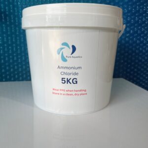 Ammonium Chloride Controlled ammonia for safe, fishless cycling Ammonium Chloride provides a clean, measurable ammonia source to establish and test biofilters without risking livestock. It allows precise control over ammonia input, making commissioning predictable and repeatable.