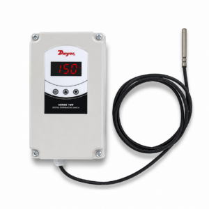 TSW-150 is a series TSW weather proof digital temperature switch combines the trusted, reliable TS family of temperature controls and an installation friendly weatherproof enclosure. The bright, easy-to-read LED display shows the current output status and the temperature measurement. Typical applications include chillers, walk in cooler, wood boilers and brewing systems.