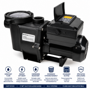 Pentair Sparus 3HP Variable Speed Aquaculture Pump with Constant Flow Technology – 230V 50/60Hz