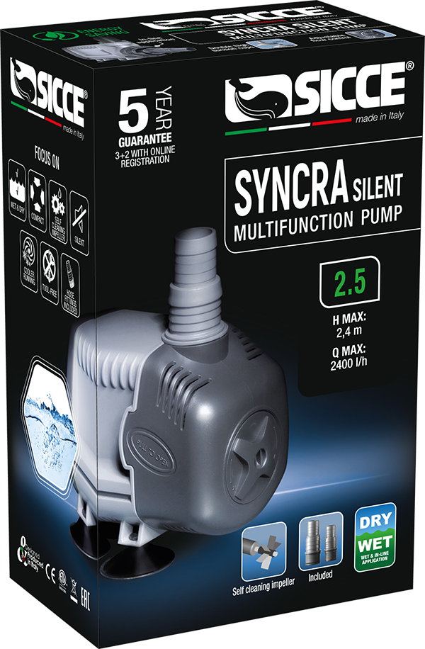 Sicce Syncra 2.5 Syncra Silent Multifunction Pump - 2,400L/H