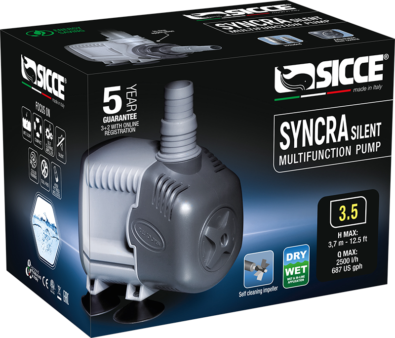 Sicce Syncra 3.5 Syncra Silent Multifunction Pump - 2,500L/H